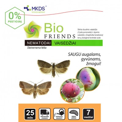 Nematodai OBUOLINIO, SLYVINIO VAISĖDŽIO lervoms (S. feltia) 25mln/ 7 medžiams